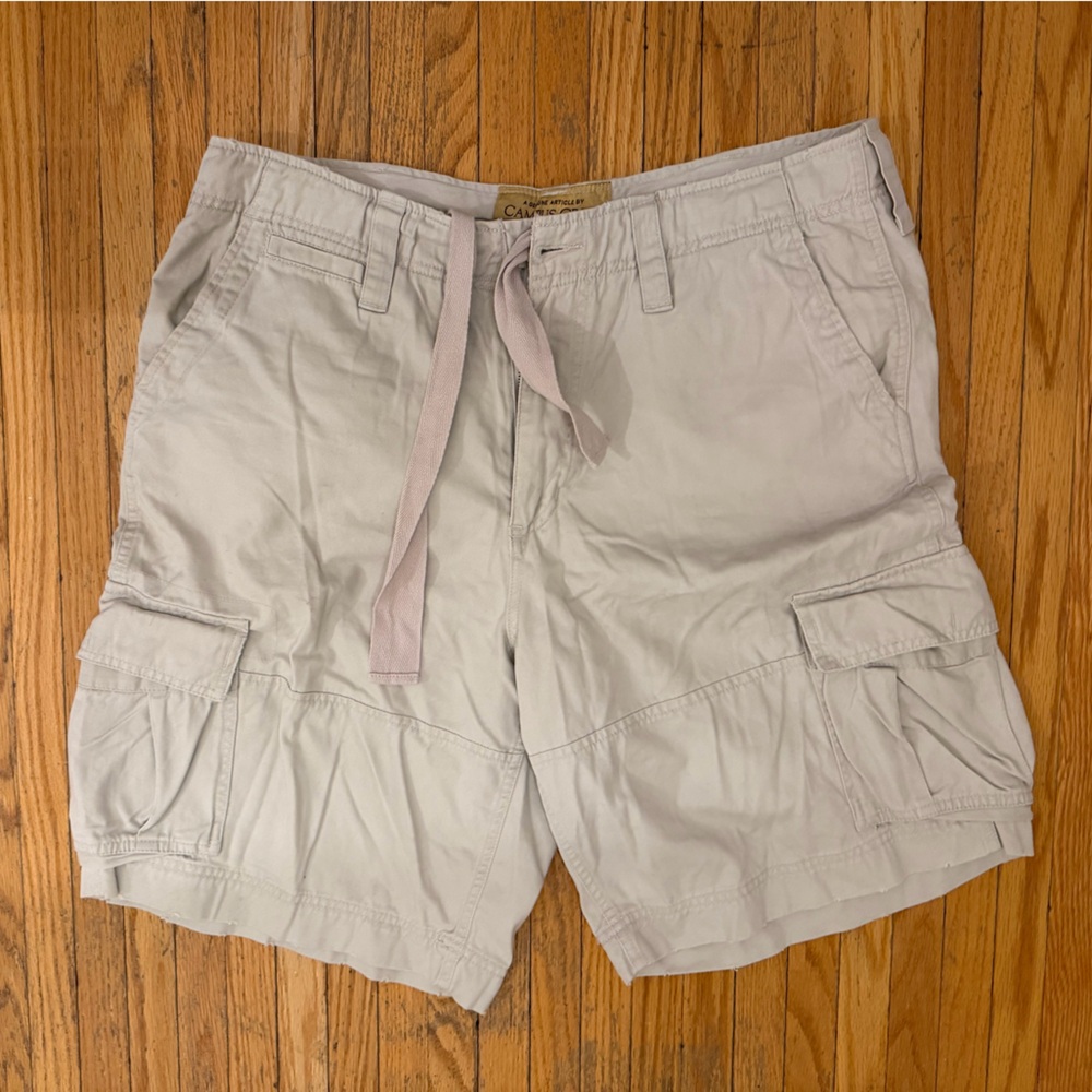 Campus crew  Men's Light Gray/Cream Cargo Shorts